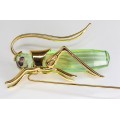 brosa Swarovski. " Grasshopper" . argint vermeil. Austria